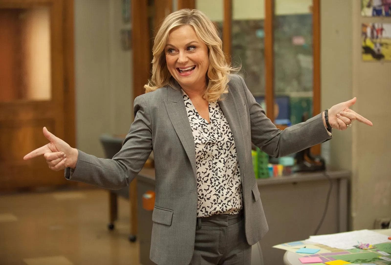 Amy Poehler as Leslie Knope in a scene from Parks and Recreation